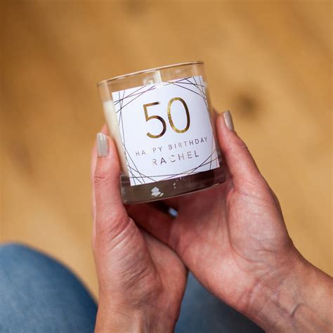 In the vast range of 50th birthday gifts online, you can explore variety of gift options, among which few can be names here as chocolate cake 1kg, colour blast, flower n cake bonanza, lovely spa combo. 50th Birthday Personalised Candle Gift By Little Cherub ...