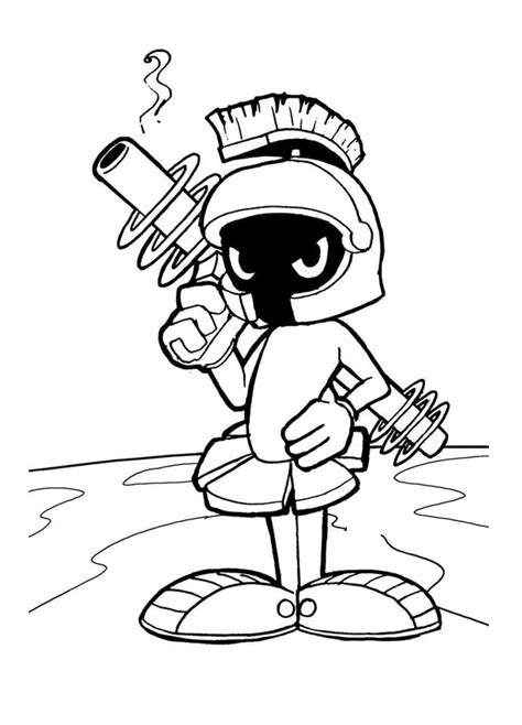 Marvin the Martian to Color Coloring Page - Free Printable Coloring