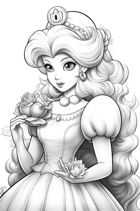 Princess Peach And Bowser Coloring Pages