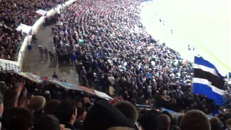 This season many ultras of hannover 96 boycott their first team and visit matches of this second team instead. Hannover 96 - HSV e.V. || Pyro einlauf der Mannschaften ...