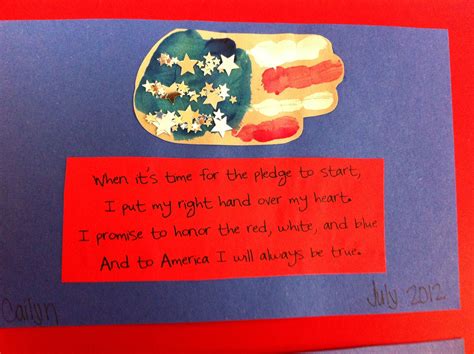 4th of July Handprint Flag & Poem | July crafts, 4th of july, 4th july crafts
