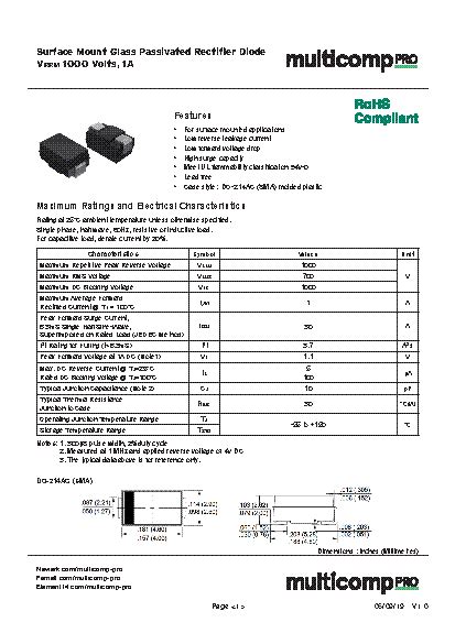 N Smd Datasheet Standard Recovery Diode Kv A Single V A Repetitive