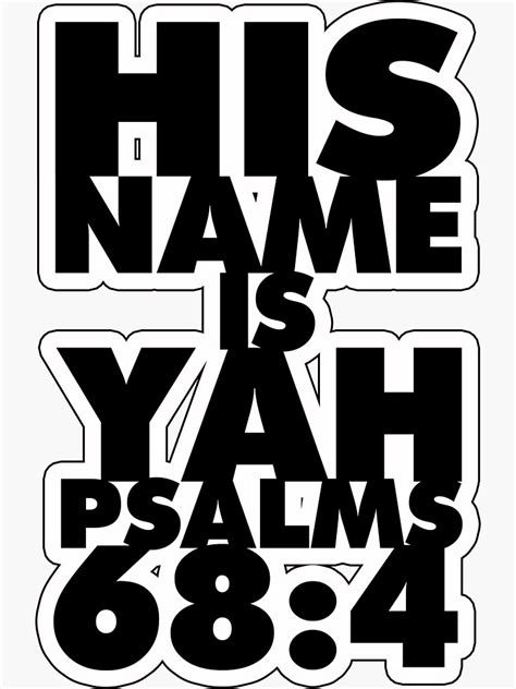 Yah Is His Name Sticker For Sale By Endii1982 Redbubble