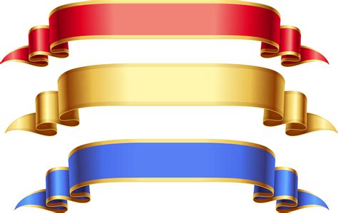 Large Transparent Red Gold Blue Banners PNG Picture ClipArt Best