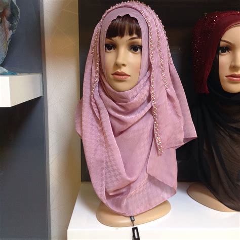 Buy Muslim Women Chiffon Beading Pink Easy Wear