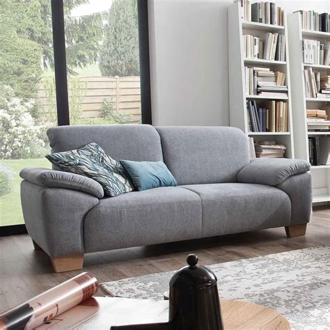 Es ist ausgelegt für zwei personen. Sofa 2-Sitzer in Stoff grau | Flamme