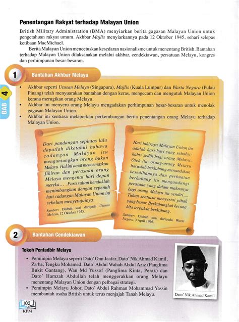 Pada hari ini dalam tahun 1946, tanah melayu telah diletakkan di bawah sistem pentadbiran yang dikenali sebagai malayan union bagi menggantikan pemerintahan sementara iaitu pentadbiran tentera british atau bma. Tokoh Yang Terlibat Dalam Penentangan Malayan Union
