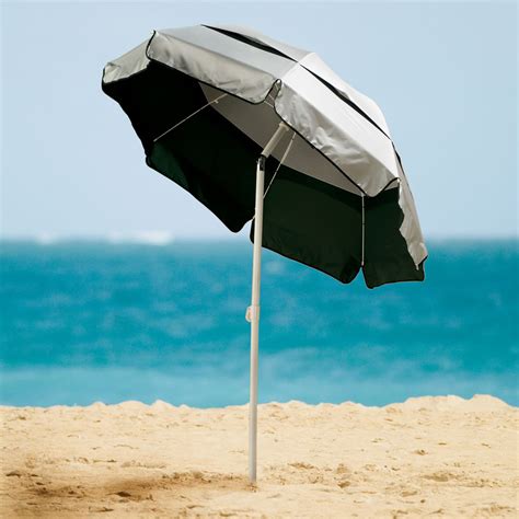 The 99 Uv Protection Beach Umbrella Hammacher Schlemmer