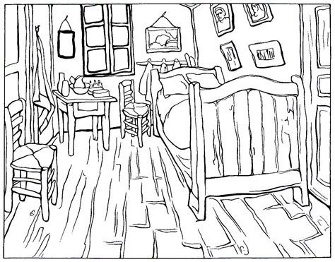Coloring Pages Coloring Book Van Gogh