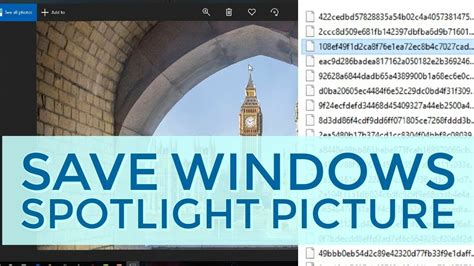 How To Save Windows Spotlight Lockscreen Images Windows Tutorial