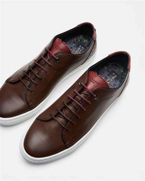 Ted Baker Leather Brogue Trainers In Brown For Men Lyst