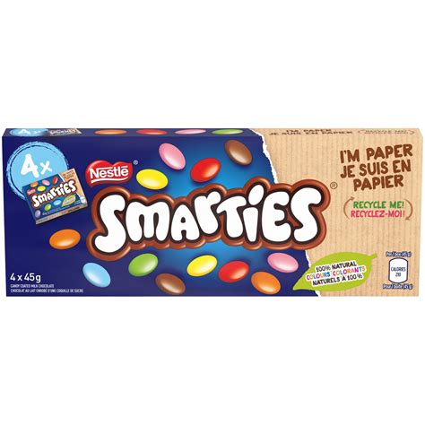 NestlÉ Smarties Candy Coated Milk Chocolate Multipack 4 X 45 G