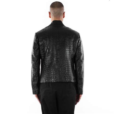 italian handmade men genuine lambskin leather jacket alligator etsy in 2021 lambskin leather