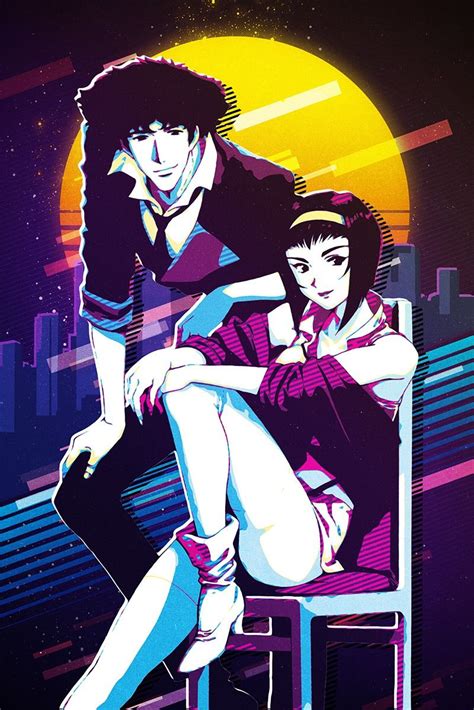 Spike And Faye Poster By 80sretro Displate Cowboy Bebop Anime