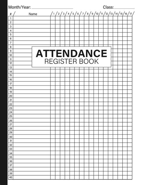 Buy Attendance Register Book Simple School Attendance Record Book For