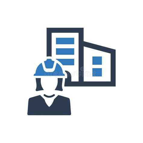 Construction Engineer Icon Stock Vector Illustration Of Building