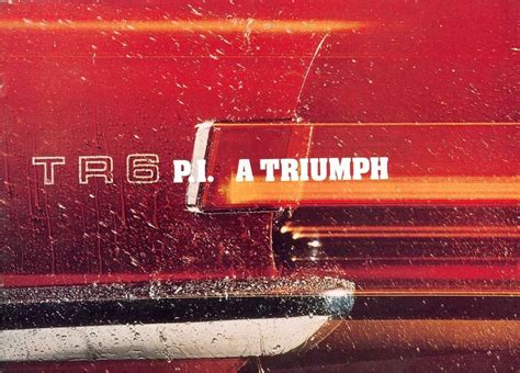 C1974 Triumph Tr6 Pi Brochure Cover T909 Triumph Tr6 Triumph