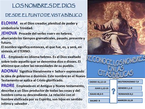 Los Nombres De Dios En La Biblia Images And Photos Finder