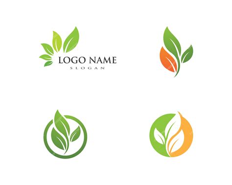 Diseño De Logotipo De Vector De Hoja De árbol Vector Premium