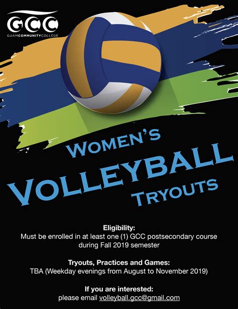 Womens Volleyball Tryouts Guam Community College Gcc Guam