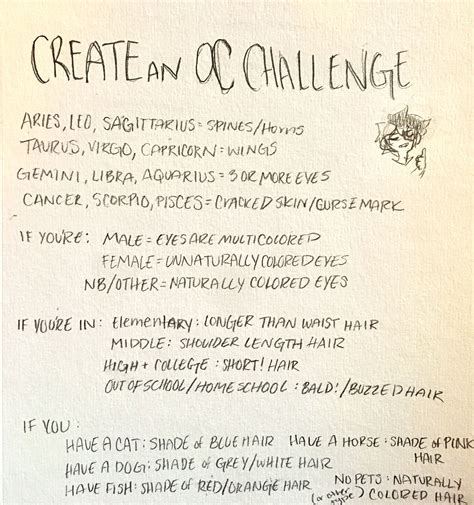 Creative Oc Drawing Challenge