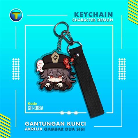 Jual Gantungan Kunci Genshin Impact Hu Tao Keychain Ganci Akrilik