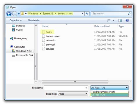 How To Edit Your Hosts File Windows 7