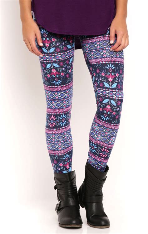 floral stripe tile print leggings printed leggings outfits with leggings