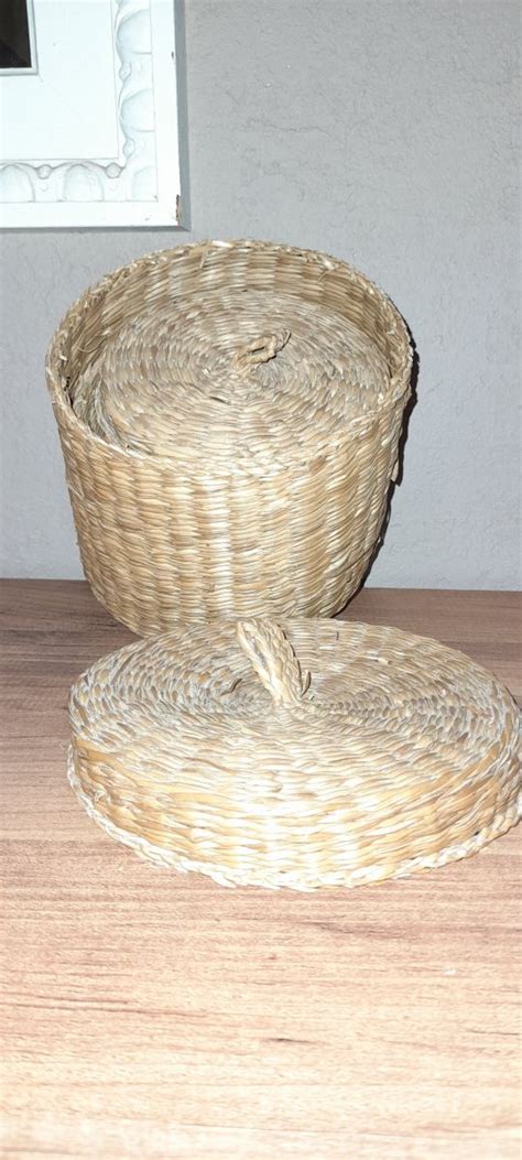 3 boîtes gigognes en fibre naturelle tressée – Luckyfind