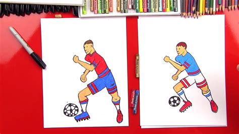 How To Draw A Realistic Soccer Player - Art For Kids Hub