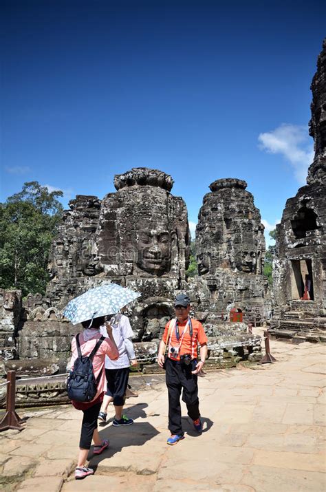 Ancient Bayon Temple At Angkor Wat Cambodia Editorial Stock Photo