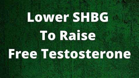 How To Lower Shbg To Raise Free Testosterone Healthy At 60 Plus Youtube