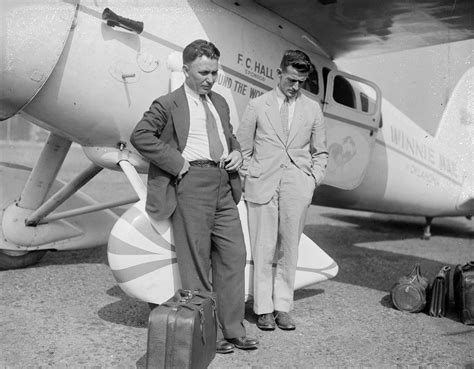 Wiley Post And Harold Gatty With Lockheed Vega Winnie Mae At East