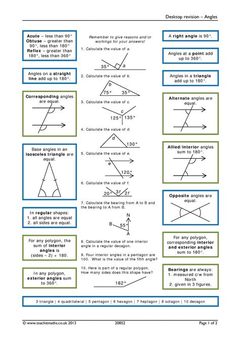 Desktop Revision Angles Gcse Math Teaching Geometry Gcse Maths