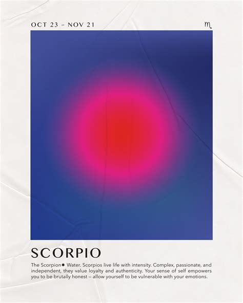Scorpio Astrology Zodiac Aura Gradient Art Print Lots Of Etsy