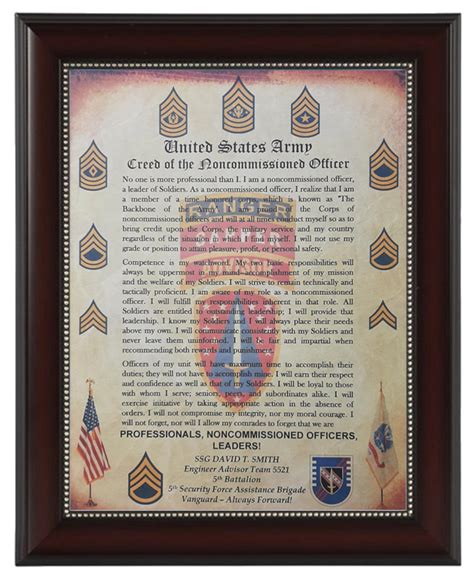 Better Us Army Nco Creed Of The Noncommissioned Officer Aged Etsy