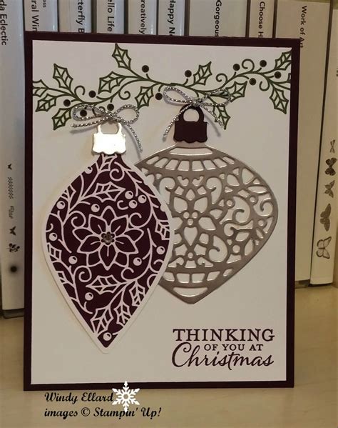 Windys Wonderful Creations Embellished Ornaments In Purple And Silver