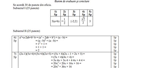 Model Teza La Matematica Pentru Clasa A 7 A Semestrul 2 Rezolvare