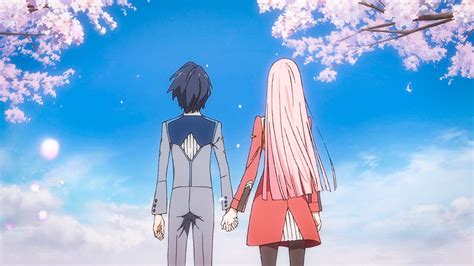 Darling In The Franxx Back View Of Zero Two Hiro With