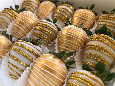 These Chocolate Covered Strawberries Are Fancy Gold And White Berries