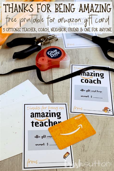 Amazon T Card Printable Thanks For Being Amazing Teacher