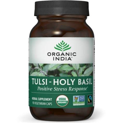 Organic India Tulsi Holy Basil 900 Mg 90 Veg Caps Swanson Health