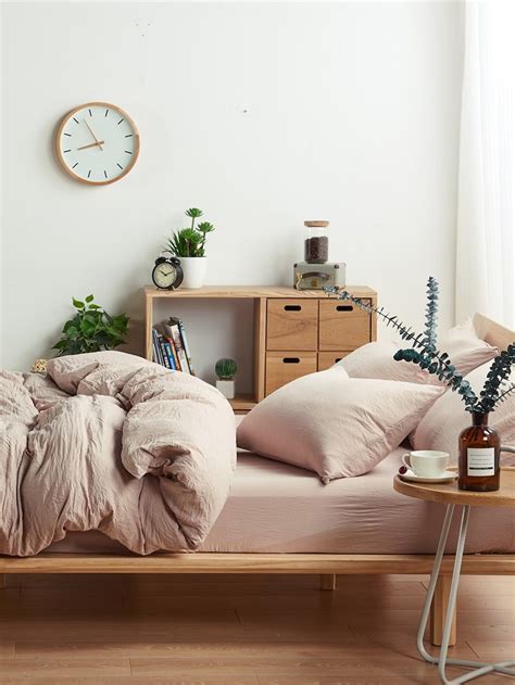 Simple Solid Duvet Cover Set -SheIn(Sheinside) | Home decor bedroom