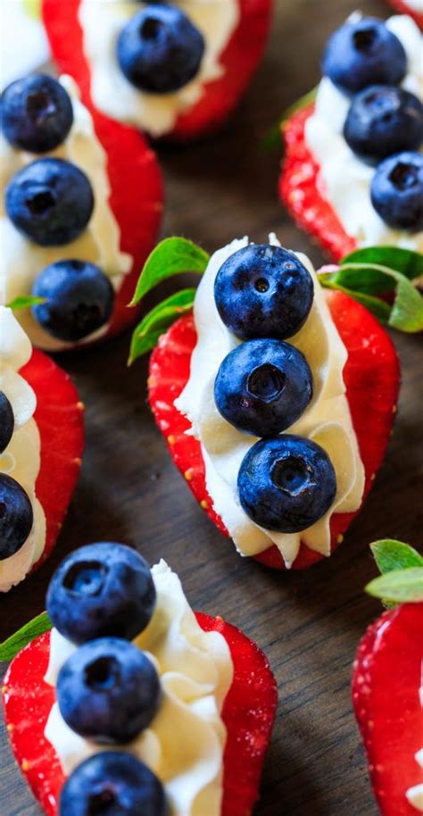Yummies Red White And Blue Cheesecake Strawberries Make A Great