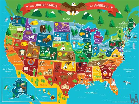 Usa Tourist Map Kinderzimmer 2018
