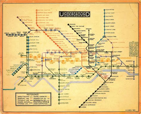 1931 Book London Underground Maps Presentation Drawing For The
