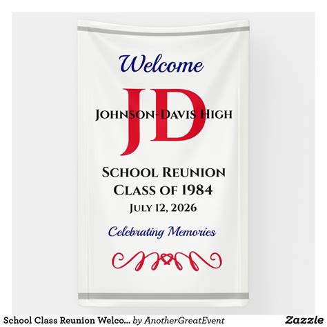 School Class Reunion Welcoming Banner Welcome Banner Class Reunion
