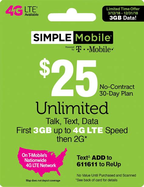 Best Buy Simple Mobile 25 Prepaid Phone Card Simple Mobile 25 Unl
