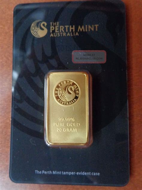 20 Gram Perth Gold Bar 9999 Fine In Assay