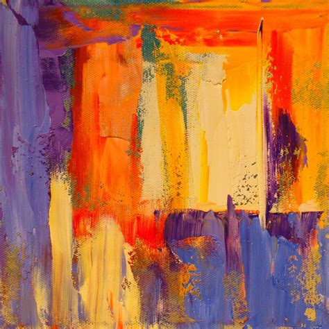 Colorful Original Abstract Oil Painting Into The Light By Theresa